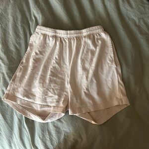 Los Angeles Apparel Cream Athletic Shorts Lightweight Elastic Waist
